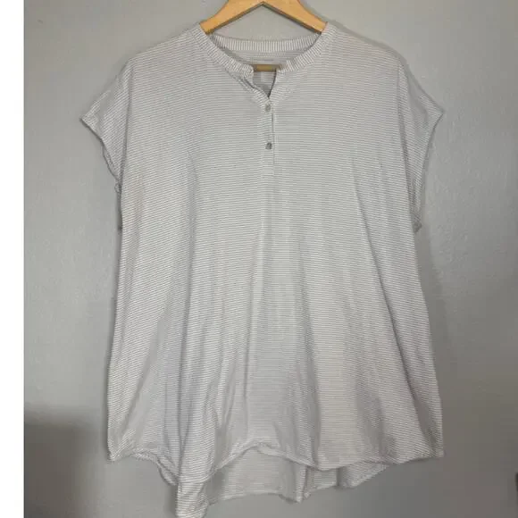 Eileen Fischer Tee Shirt Bundle Sz XL Organic Cotton Basic T-Shirt 2 Summer Tees - Picture 2 of 8